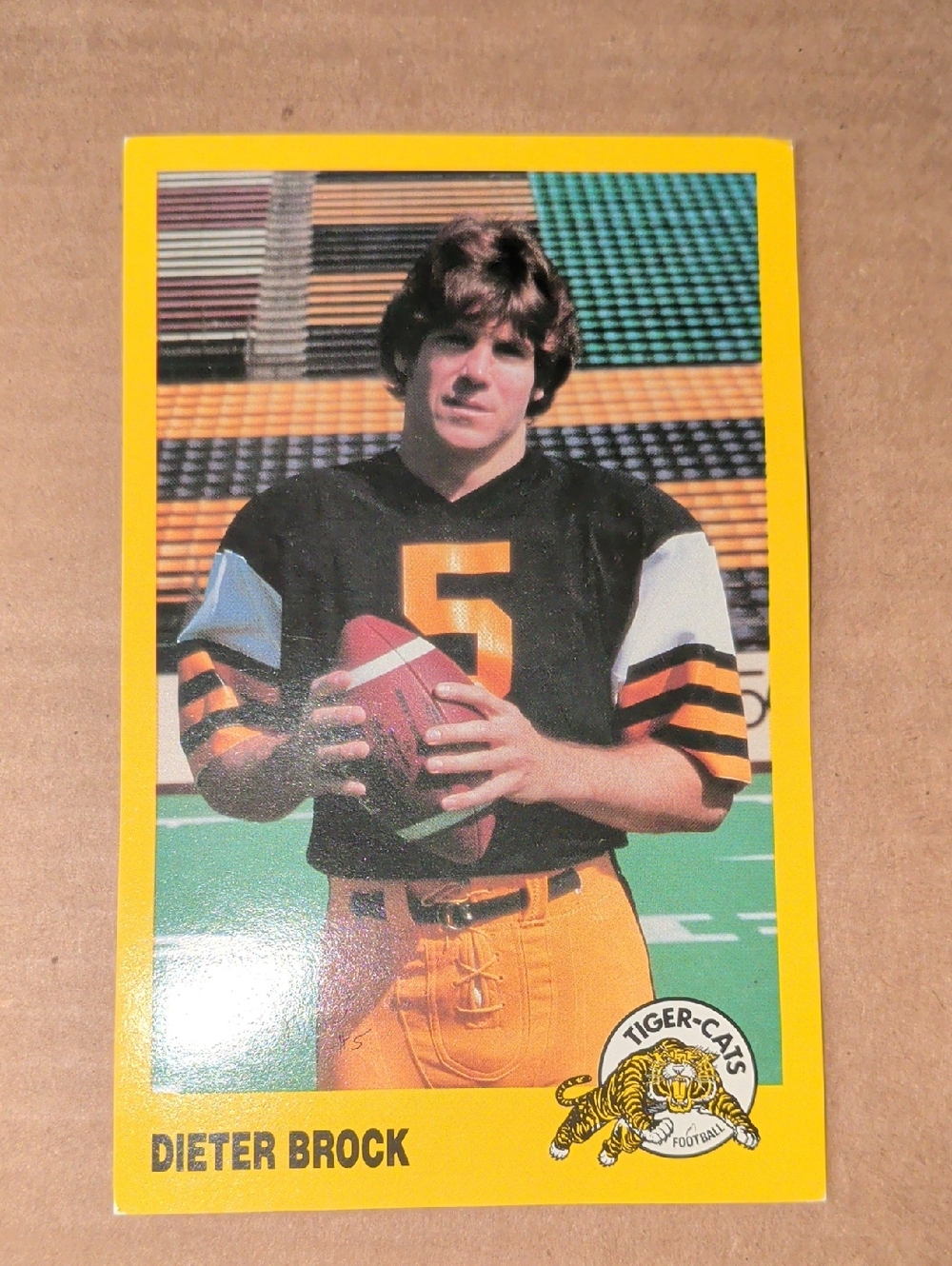 🏈 Dieter Brock 1984 JOGO Jumbo Card (GC) - Hamilton Tiger-Cats 🐅